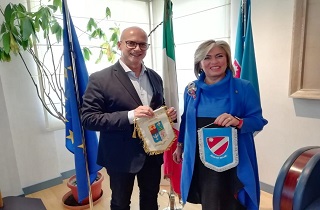 Toma con la presidente della Fondazione Banco di Napoli, Rossella Paliotto