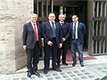 Roma. Da sinistra nella foto: il vicepresidente Petraroia, l'assessore Scarabeo, il senatore Ruta e l'onorevole Leva 