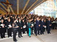 San Giovanni Rotondo, Chiesa San Pio da Pietrelcina. Il Grande Coro, insieme ai Presidenti Iorio, De Matteis e Mazzuto.