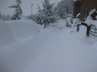 Una delle tante immagini simbolo di questa nevicata 2012