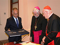 Da sinistra nella foto: il presidente Niro, mons. Bregantini e il cardinale Monterisi