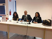 Liceo Romita Campobasso. Da sinistra nella foto: la Prof.ssa Tassinari, il Presidente Pietracupa e la Prof.ssa Fraracci