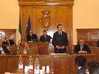 Campobasso, Aula consiliare Palazzo San Giorgio. L'intervento del governatore Frattura