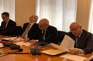 Conferenza delle Regioni. Un momento della riunione 