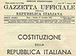 L'Edizione straordinaria del G.U. del 27 dicembre 1947 su cui fu pubblicata la Costituzione della Repubblica Italiana