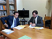 Da sinistra nella foto: il presidente Frattura e l'assessore Facciolla nel corso della conferenza stampa