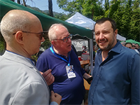 Pontida. Da sinistra nella foto: il presidente Toma, l'assessore Mazzuto e il ministro Salvini