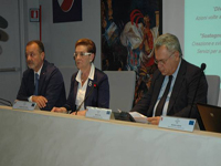 Palazzo della Regione, Sala Conferenze. Da sinistra nella foto: Di Sandro, Fusco Perrella e Iorio