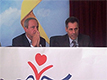 Pozzilli. Da sinistra nella foto: il presidente del Neuromed, Mario Petracupa, e il consilgiere delegato allo Sport della Regione Molise, Carmelo Parpiglia