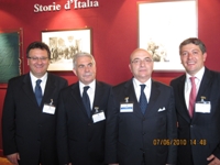 Palazzo Madama. La Delegazione del Consiglio regionale del Molise: da sinistra, Incollingo, D'Alete ,Picciano, Totaro.