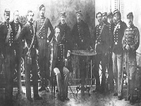 Una foto storica del Generale Cialdini con il suo Stato maggiore