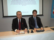 Palazzo della Regione,Sala conferenze. Da sinistra nella foto: il Presidente Iorio e il Ministro Fitto nel corso della conferenza stampa