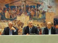 Palazzo della Regione, Sala Conferenze. Da sinistra nella foto: Vitagliano,Iorio e Romagnuolo