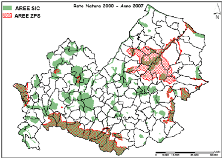 Fig. 5 - Situazione attuale dei siti Natura 2000 in Molise. 