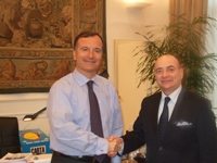 Roma, Palazzo della Farnesina. Da sinistra nella foto: il Ministro Frattini con il Presidente Picciano