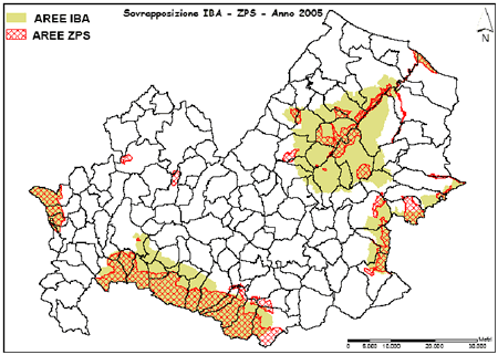 Fig. 3 - ZPS sovrapposte alle IBA