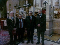 Iorio con i massimi rappresentanti della Comunit ebraica nella Sinagoga di Roma, in occasione della sua visita nella Capitale la scorsa settimana