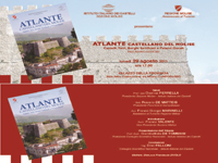 La brochure dell'evento con, in evidenza, la copertina del volume