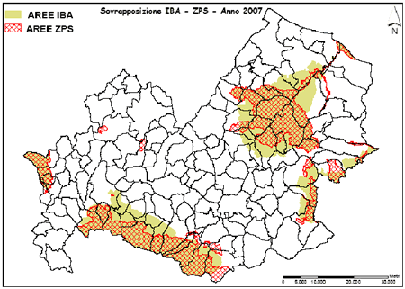 Fig. 4 - ZPS sovrapposte alle IBA anno 2007 