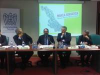 Pescara, Confindustria. Da sinistra nella foto: Marramiero, Chiodi, Baldassarre, Iorio e Rotolo