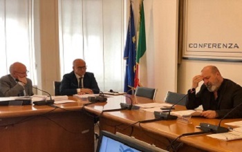 Roma. Un momento della Conferenza delle Regioni di questa mattina