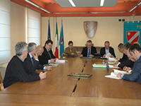 Palazzo della Regione, Sala Giunta. Le parti sottoscrivono l'Accordo