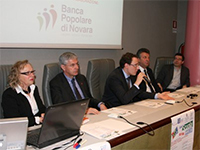 Sala Conferenze Camera di commercio Campobasso. Da sinistra nella foto: Giuliana Petta, Michele Petraroia, Antonio Chiatto, Ernesto D'Aquila e don Michele Socci
