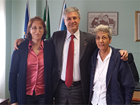 Da sinistra nella foto: Eulalia D'Amico, Michele Petraroia e Suor Filomena Zappone