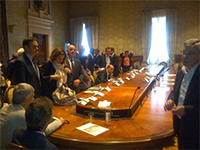 Roma, Palazzo Chigi. La delegazione della Conferenza delle Regioni che ha partecipato alla riunione con il Governo 