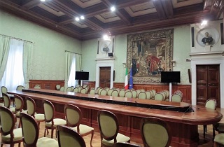 Palazzo Chigi. La Sala verde, dove ha avuto luogo la riunione