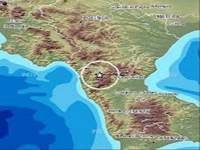 L'area interessata dal sisma