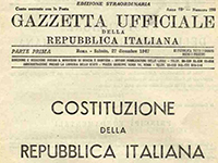 L'Edizione straordinaria del G.U. del 27 dicembre 1947 su cui fu pubblicata la Costituzione della Repubblica Italiana