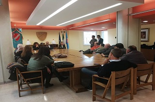 Palazzo Vitale, Sala Giunta. Un momento della conferenza stampa 