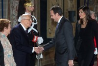 Il Presidente della Repubblica Giorgio Napolitano e il Presidente della Regione Paolo di Laura Frattura 